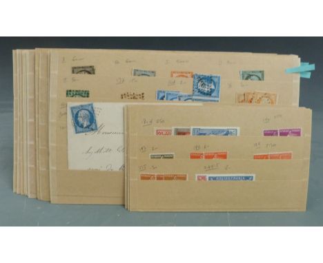 France mint and used stamps on old stockcards from 1849 early Ceres and Napoleon III used classics to mint 1940s with some li