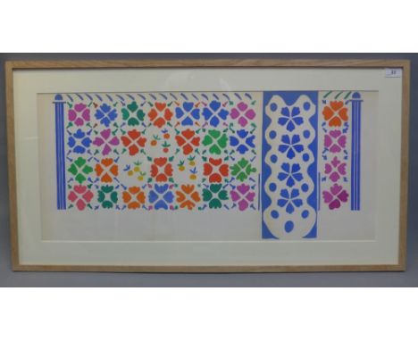 Henri Matisse (1869-1954), 'Decoration Fruits, lithograph, 1954, printed by Mourlot. H.33cm W.77cm 