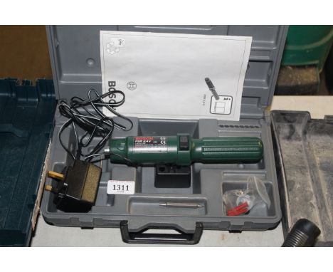 A Bosch PSR2,4v cordless electric screwdriver in fitted plastic case with charger and instruction guide