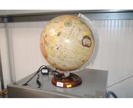 An illuminating world globe 