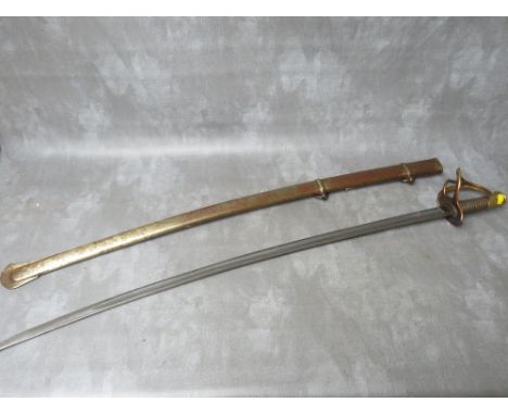 AN 1840 PATTERN W. WALSCHEID SOLINGEN CAVALRY SABRE, (of the type imported to America and in use during the American civil wa