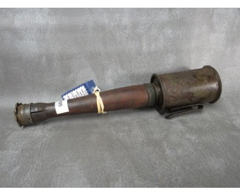 A GERMAN MODEL 1916 INERT STICK GRENADE, retaining belt hook and end cap, marked to wooden grip '5½ Seconde', L 36 cm