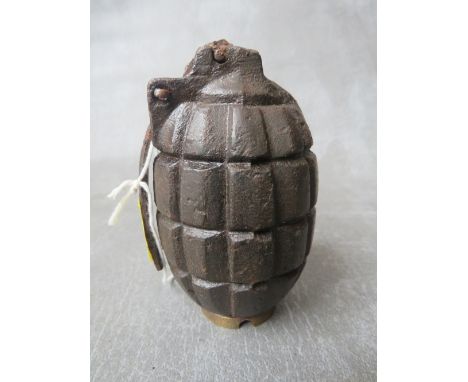 A WWI MILLS BOMB No.5, by Falkirk, dated 1915 (Inert)