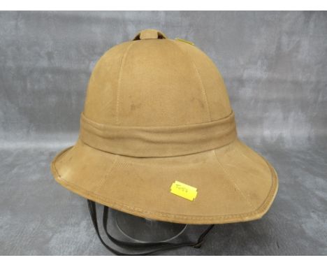 BRITISH ARMY TYPE PITH HELMET, indistinct marks to sweat band