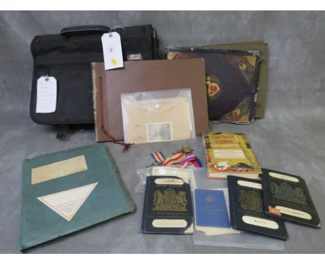 A WW2 MEDAL GROUP DOCUMETNS AND PHOTOALBUMS OF AJN HOLMAN YINDRICH, WAR CORRESPONDANT, medal group 1939-45 star, Africa star,