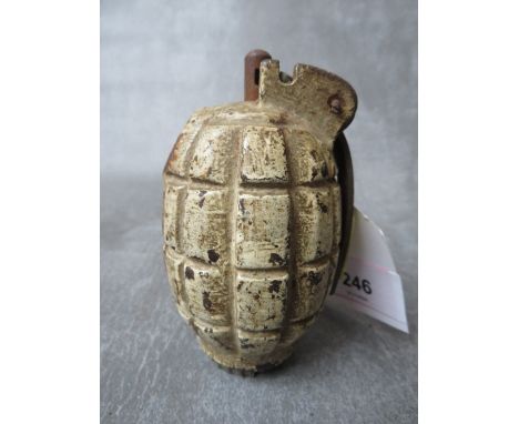 A WWII MILLS BOMB GRENADE 36, dated 1940 (Inert)