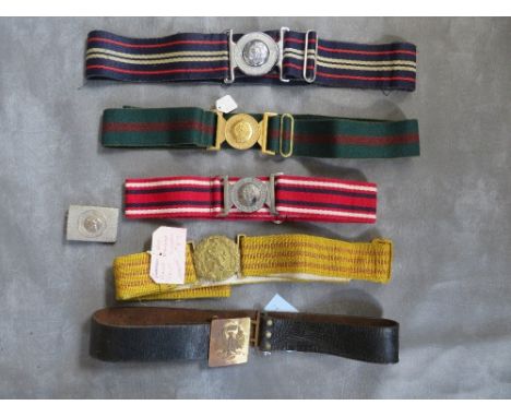 A GROUP OF MILITARY RELATED BELTS, to include WRAC, QARANC, Bulgarian (2) Army, Spanish Civil War etc