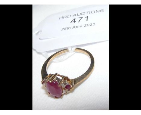 An oval ruby? ring