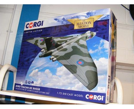 A Corgi Aviation Archive model fighter plane - AA27201 Avro Vulcan B2XH558 