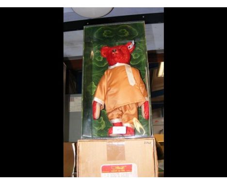 A boxed collectable Steiff Bear 'Alfonzo' - with Certificate - 34cm high 