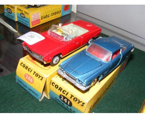 A boxed Corgi Chrysler Imperial - No. 246, together with a Ghia L.6.4. - No. 241