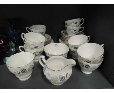 A selection of vintage tea cups and saucers by Colclough