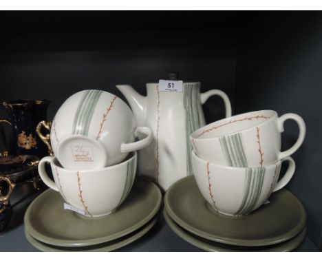 A vintage style tea service by Aynsley with retro pattern