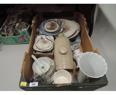 A selection of vintage ceramics including Foot warmer