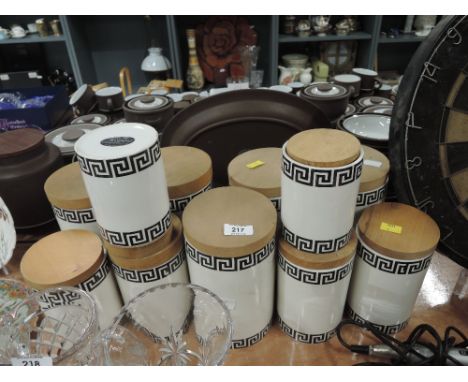 A selection of vintage ceramic lidded jars by Portmeirion 