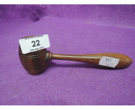 A vintage treen auctioneers gavel 
