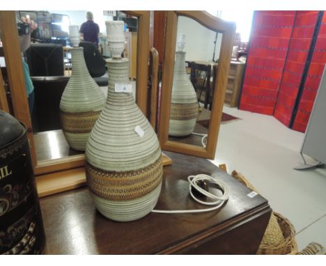 A vintage pottery lamp 