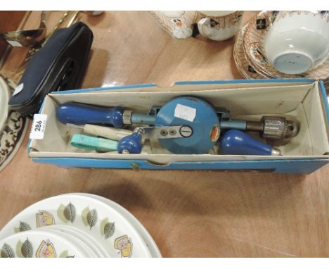 A vintage hand drill by footprint no. 160A with box