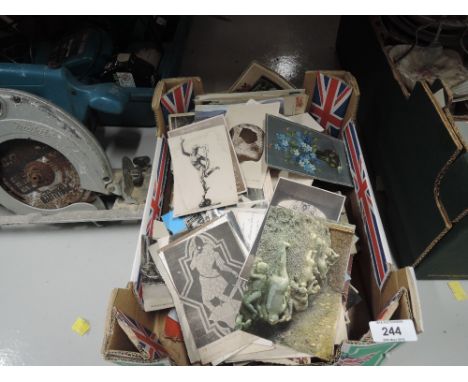 A selection of vintage postcards photo's and celebration cards AF