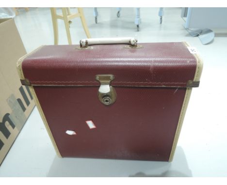 A vintage record carry case