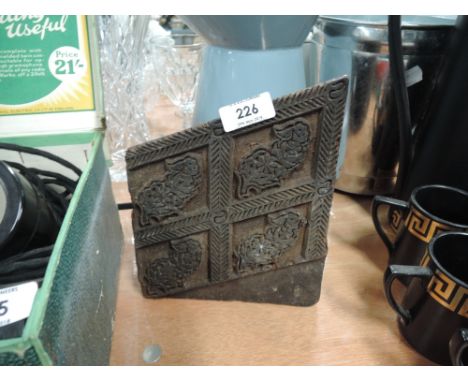 A vintage hand carved stamp block ideal for decorating etc