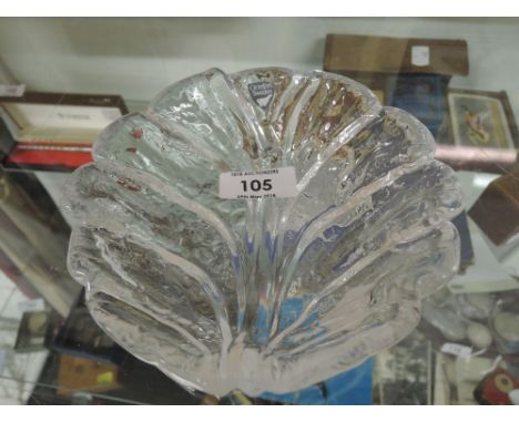 A vintage Orrefors of Sweden glass trinket dish