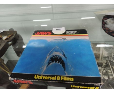 A vintage super eight 8mm colour and sound film of Jaws