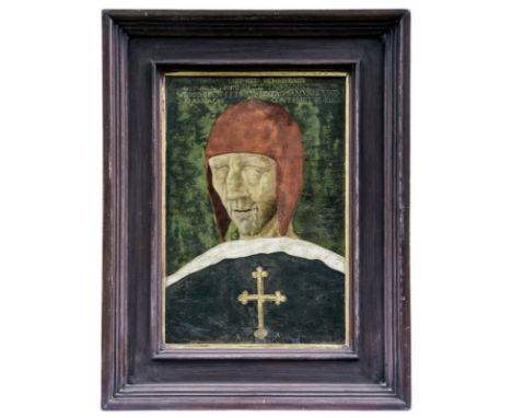 Totenbildnis Maximilian I. Wohl 17. Jh. Büste des 1519 im Alter von 60 Jahren auf der Burg Wels verstorbenen Kaisers mit rote