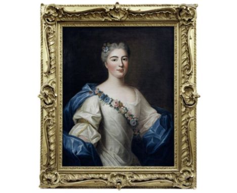 Portrait der Madame A�ssé Französische Schule des 18. Jahrhunderts aus dem Kreis des Gaubert Öl/Lwd., doubl. 82 x 65 cm. - Ch