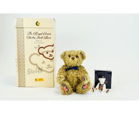 Royal Crown Derby Steiff Bear, Ltd Edition of 2000 Pieces, This Bear Is No 320. Comes with Boxes and Certificates + a Royal C