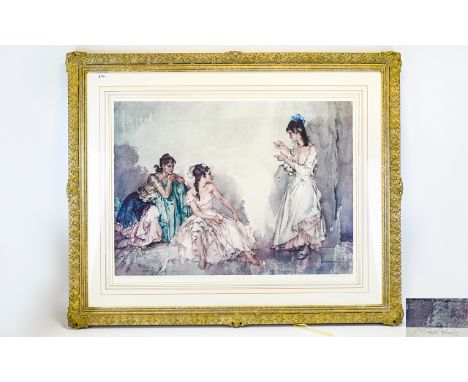 Sir Russell Flint RA PR SA 1880 - 1969 - Titled ' The Pendant ' Artists Proof - Coloured Lithograph / Print, Pencil Signed by