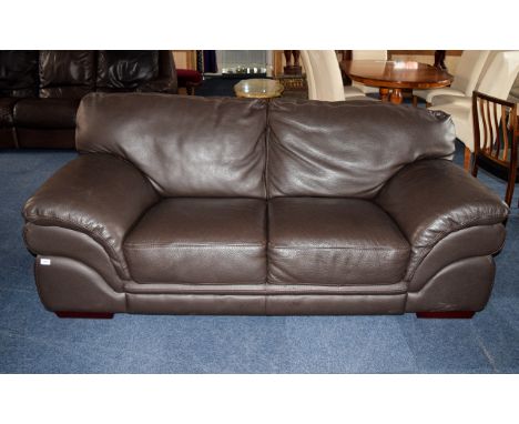 Two Seater Italian Leather Sofa Top quality pebbled nappa leather sofa of generous proportions. Ultra plush soft leather upho