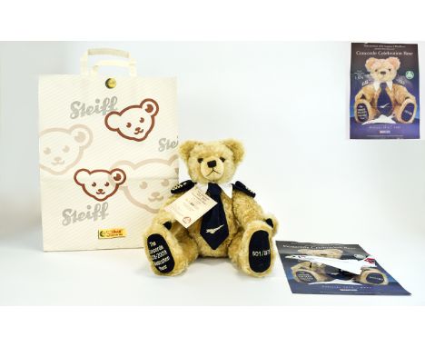 Concorde Celebration Bear Special Edition of 1, 976 ( This Bear No 601 ) Made by Hermann, Also Comes with a Corgi Model of Th