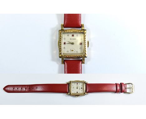Royce Watch Co Gold Plated 1950's Period Mechanical Wrist Watch, Marked Delaware to Dial, Unadjusted - 7 Jewels, Attached to 