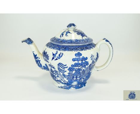 Maling - Ceten Ware Huge Chinoiserie Teapot. c.1910 - 1920 - Please See Photo. 10 Inches High, 15.5 Inches wide & Circum 25 I