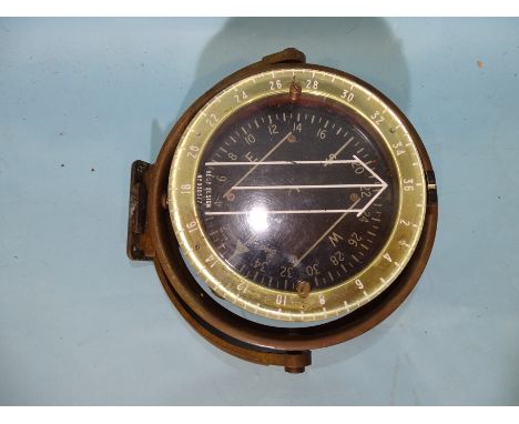 H. B &amp; S, Ltd, London, a Sestrel ship's compass with brass gimble, reg. design No. 930377, 13cm diameter. 