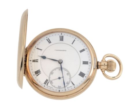 Zenith, an 18 carat gold hunting case keyless lever watch  Zenith, an 18 carat gold hunting case keyless lever watch,   hallm