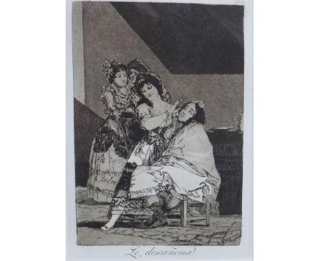 Francisco Goya (Spanish, 1746 - 1828), 'Le Descañona', etching and aquatint, plate 35 from Los Caprichos, H.15.5cm W.21cm