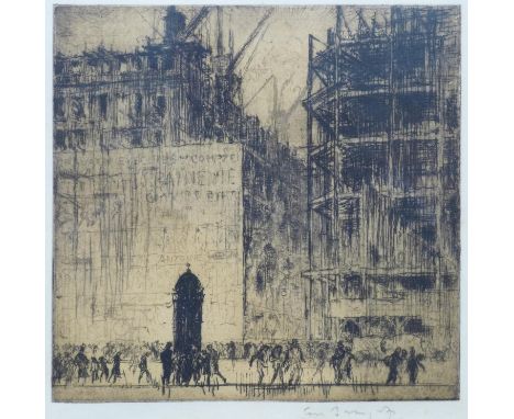 Frank Brangwyn (British,1867-1956), 'Paris', etching, signed in pencil lower right, H.17cm W.18cm 