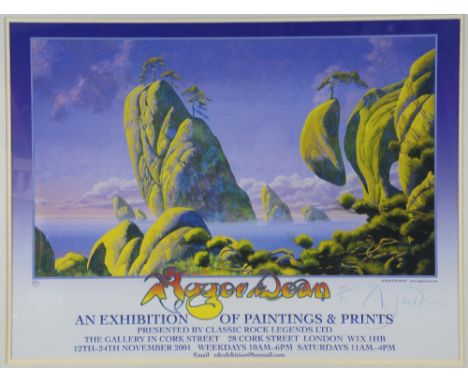 Roger Dean, English Artist, designer & publisher known for his work on album covers & poster, a signed limited edition print,