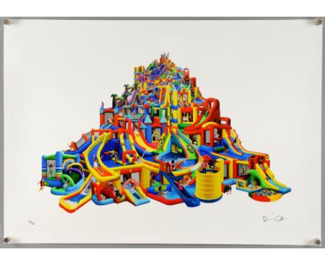 Banksy Dismaland, Darren Cullen Bouncy Castle limited edition print, 61/75, signed on front & back by the artist, rolled, 23 