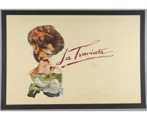 ZeffirelliÉs La Traviata (1982) Prototype artwork by Vic Fair, 22 x 31 inches, signed by the artist, along with a final print