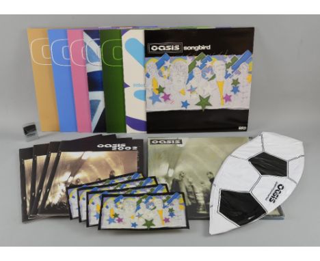 Oasis, Heathen Chemistry promo set including double vinyl sealed album, four 12 inch vinyl one sided promo singles, Stop Cryi