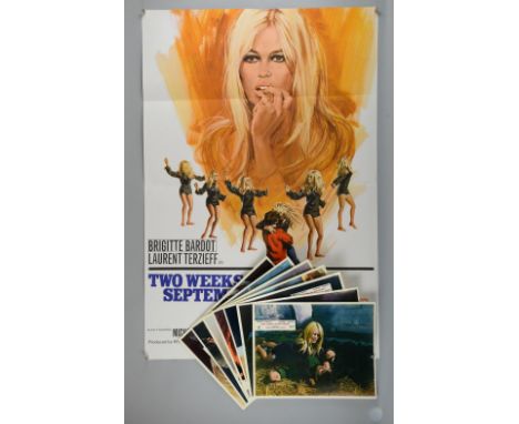 ¹ Two Weeks In September (1967) One Sheet film poster & eight lobby cards in original envelope, starring Brigitte Bardot, Ran