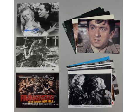 Hammer Horror, Eighteen signed 10 x 8 inch photographs including Barbara Ewing, Julian Glover, Barbara Shelley, Gary Raymond,