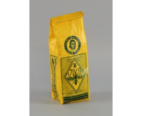 ¹ Evita (1996) prop 'Zuca' sugar bag made during the production of the film starring Madonna, the bag displays a lady with a 