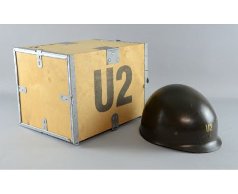 U2 The Best of 1980-1990, promotional helmet in custom made U2 box, made by Island Records (Similar helmet worn by the boy on
