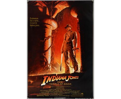 ¹ Indiana Jones and the Temple of Doom (1984) One Sheet film poster, Style A, adventure starring Harrison Ford, Paramount, ro
