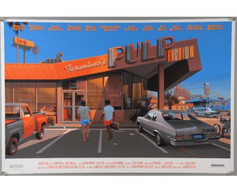 Laurent Derieux Pulp Fiction Mondo Limited Edition Screen Print Poster, numbered in pencil 2239/2566, Miramax, rolled, 36 x 2