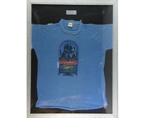 ¹ Star Wars The Empire Strikes Back (1980) Original cast and crew t-shirt, framed, size Large, certificate to reverse VAT IS 